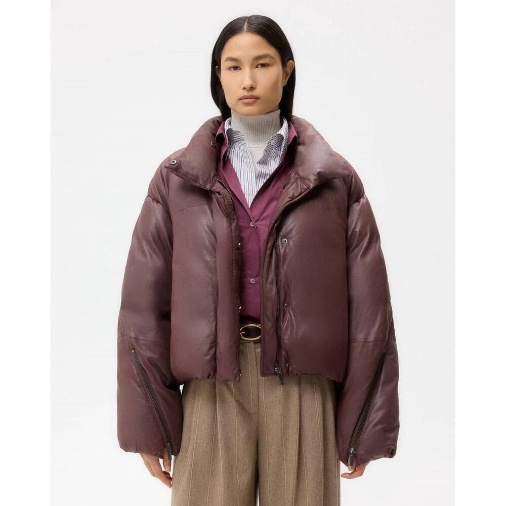 NEW TWP puffer raglan jacket in red red wine